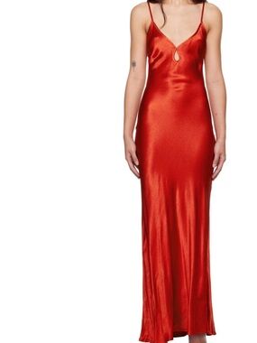 Bec & Bridge red Satin Slip Dress
